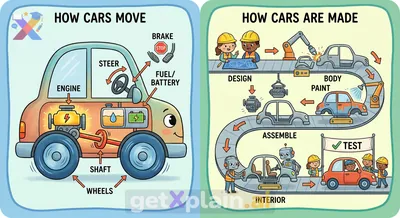 How Do Cars Move and How Are They Built?