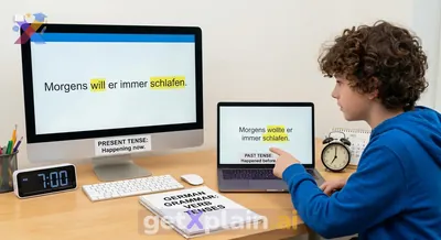 How Do German Verbs 'will' and 'wollte' Change Meaning?