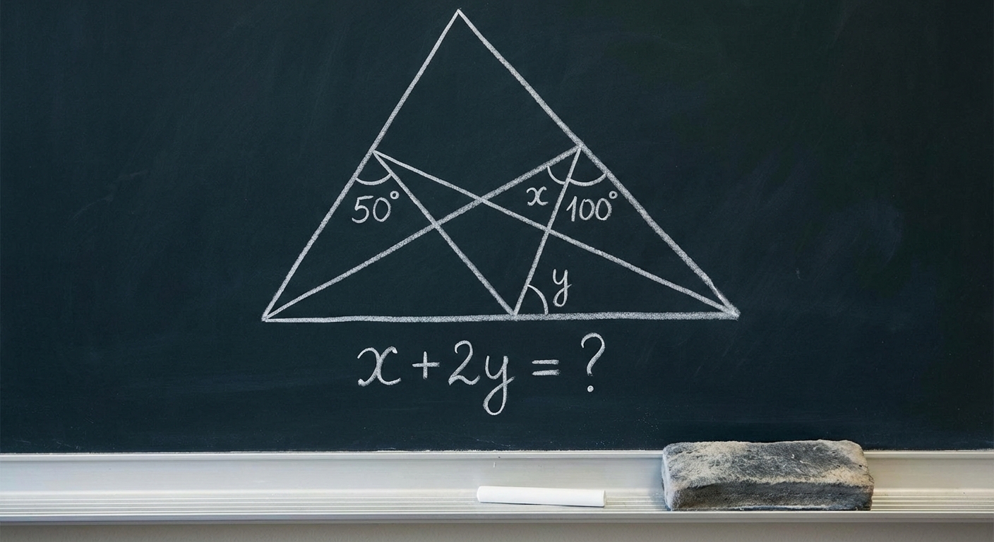 Can You Find Angles x and y and Calculate x + 2y?