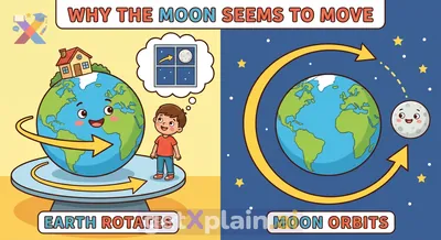 Why Does the Moon Appear to Move Across the Sky?