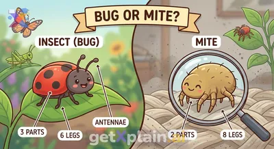 What are the differences between bugs and mites?