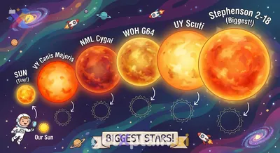 What are the Five Largest Stars Known in the Universe?