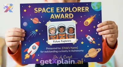 What Details Make This Space Award Certificate Special?