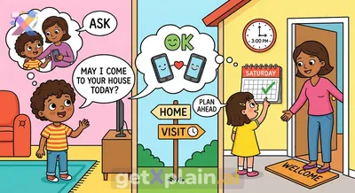 How to Politely Ask to Visit a Friend's House?