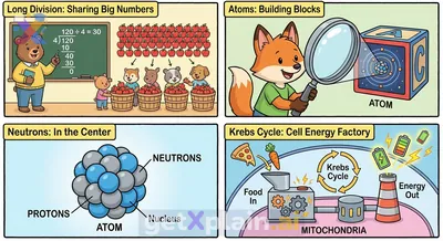 Exploring Long Division, Neutrons, Atoms, and the Krebs Cycle
