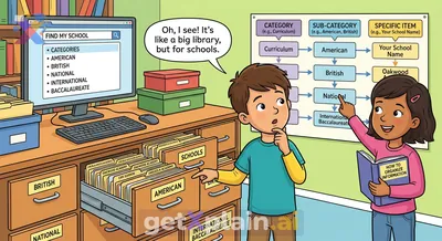 How can we make it easier to find different types of schools?