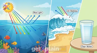 Why Do Oceans Look Blue While Some Water Appears White?