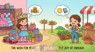 How do different desires shape two girls' lives?