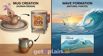 How Do Mugs and Waves Get Their Unique Shapes?