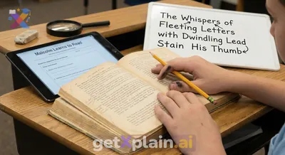Analyzing 'Whispers of Fleeting Letters' Theme in 'Malcolm Learns to Read'?