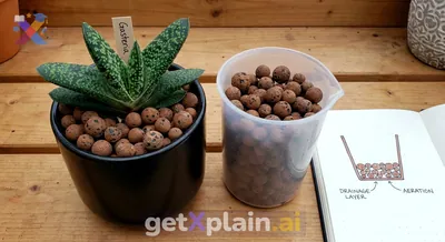 What are the pebbles around this succulent and its specific type?