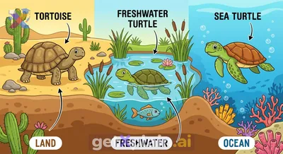 What Kinds of Turtles Live on Land and in Water?