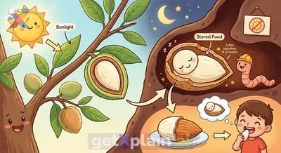 What Makes the Inside of an Almond Nut White?
