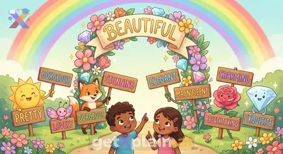 What are some synonyms for the word 'beautiful'?