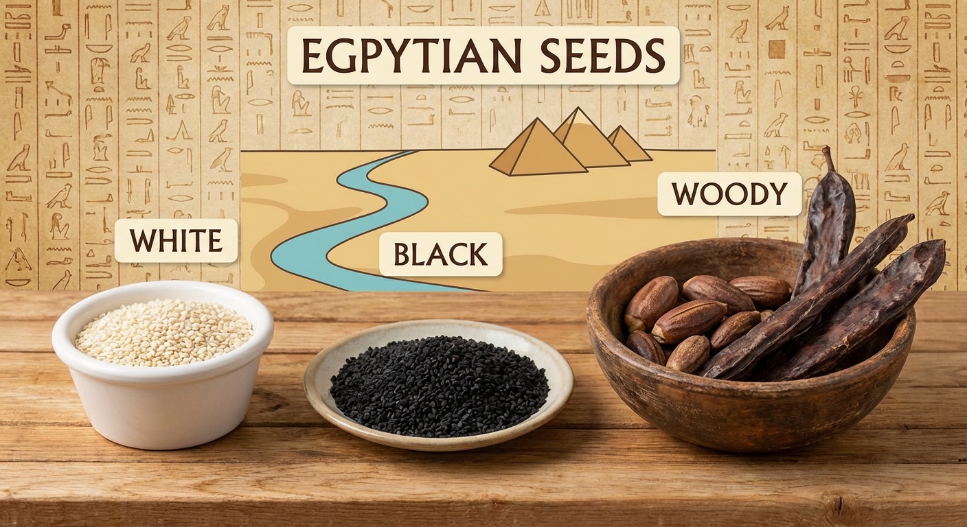 What White, Black, and Woody Seeds Are Found in Egypt?