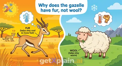 Why Do Gazelles Have Fur, Not Wool, For Their Coat?