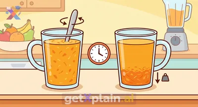 Why Do Bits and Pieces Settle at the Bottom of Juice?