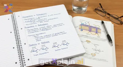 Can you explain and compare Glycoproteins, Proteoglycans, Dextrins, and Dextrans?