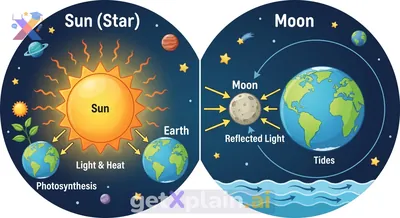 What Are the Main Differences Between the Sun and the Moon?