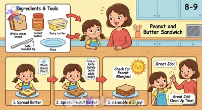 What Are the Steps to Make a Peanut and Butter Sandwich?