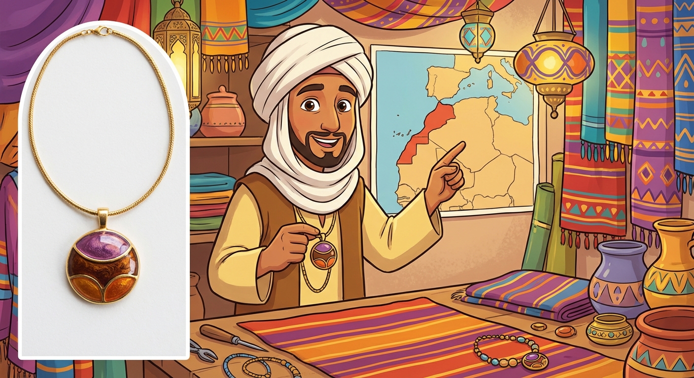 Which Culture Created This Gold and Enamel Necklace?