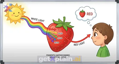 Why Do Strawberries Appear Red to Our Eyes?