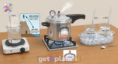 How Do Pressure and Purity Influence Matter's States and Temperature?