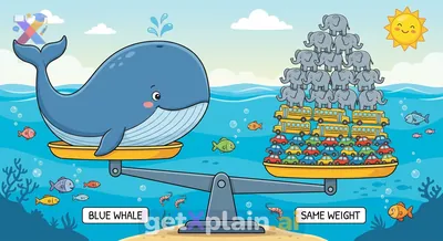How Heavy Are Blue Whales Compared to Other Things?