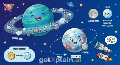What is the dwarf planet Orcus and where is it found?