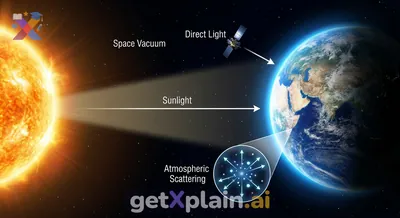Why Does Space Appear Dark Despite the Sun's Brightness?