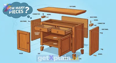 How Many Wood Pieces Make Up a Buffet?