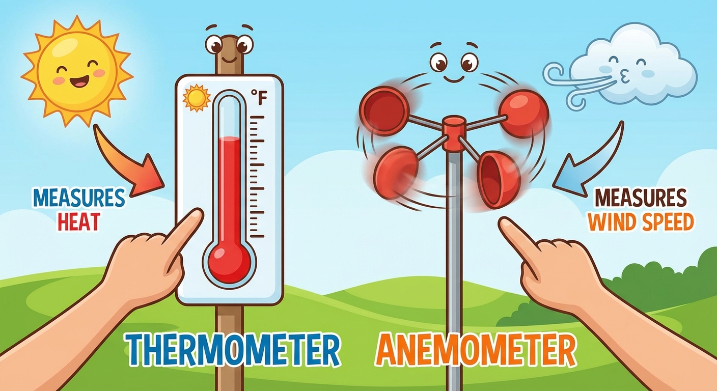 What Do Thermometers and Anemometers Tell Us About Weather?