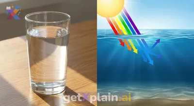 لماذا يبدو المحيط أزرق اللون والماء شفاف؟