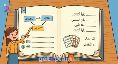 What are the Arabic grammar rules on this worksheet?