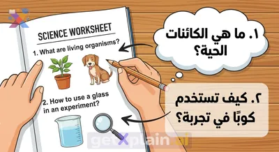 How Can We Explain English Science Worksheets in Arabic?
