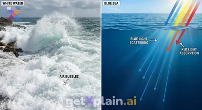Why Does Water Sometimes Look White and the Sea Look Blue?