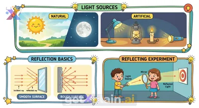 How Do Different Light Sources Work and How Does Light Reflect?